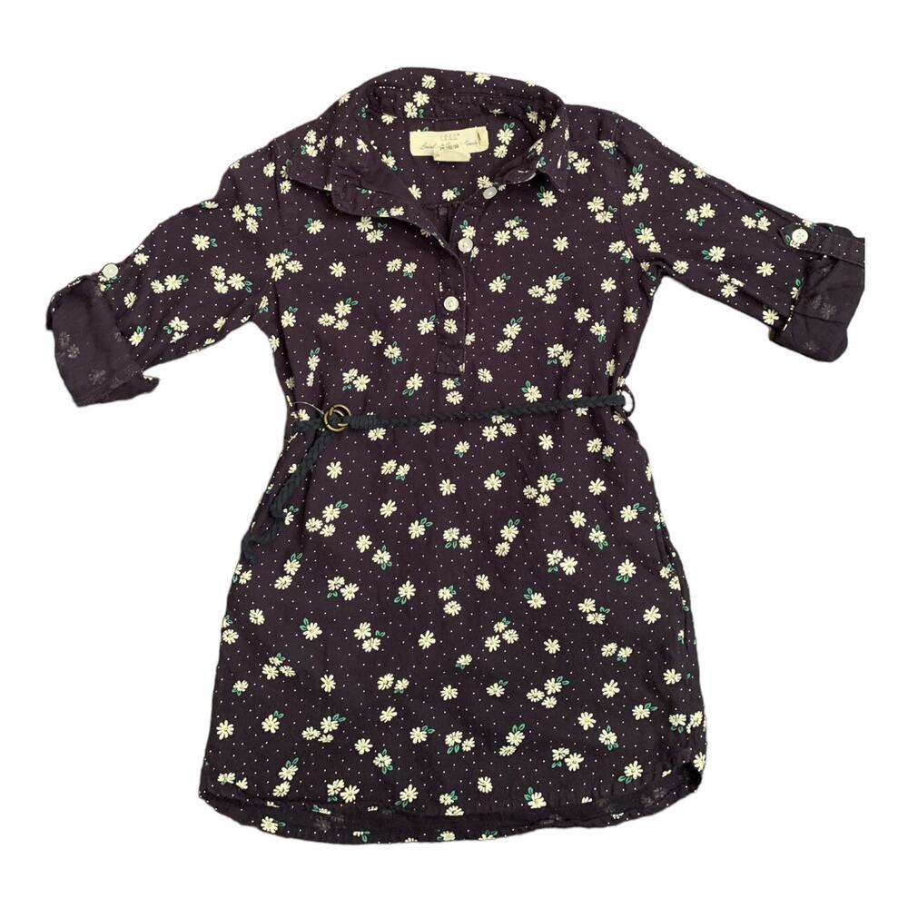 LOGG H&M Navy Shirt Dress with Daisy Print. 2-3 Years